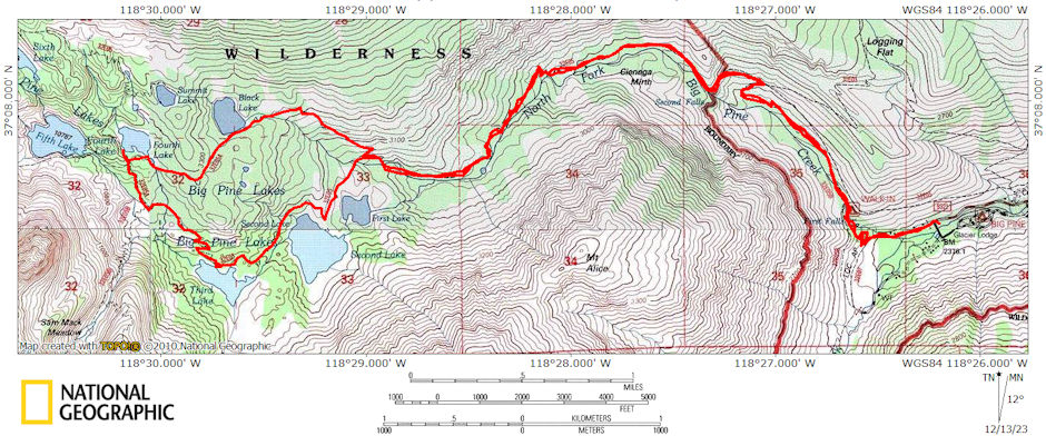 Big Pine Creek - Big Pine Lakes loop 1979