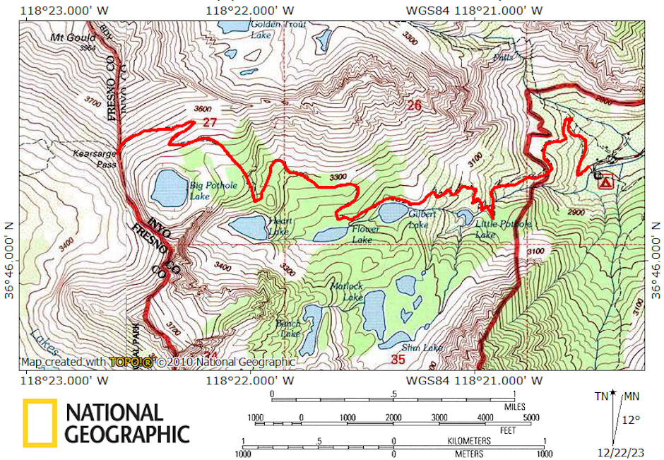 Kearsarge Pass trail 1979