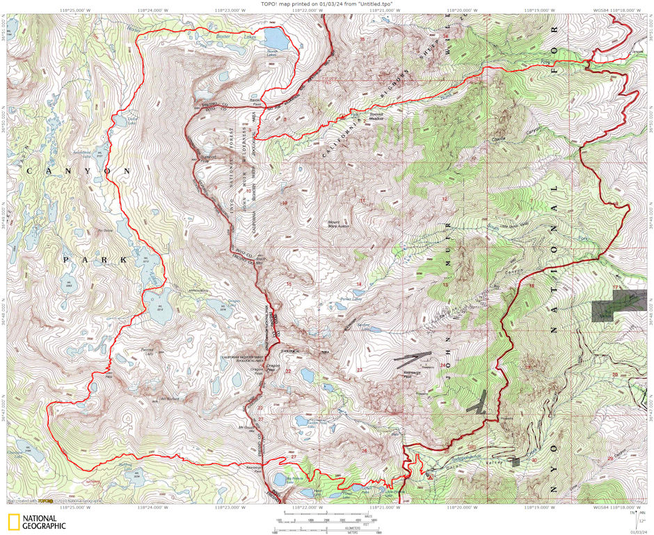 Kearsarge Pass - Baxter Pass Loop 1979 Kearsarge Pass - Baxter Pass Loop 1979