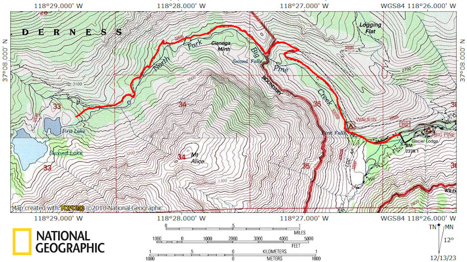 Big Pine Creek to First Lake 1980