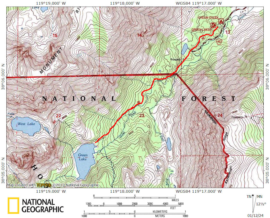 Green Lakes area hike 1980