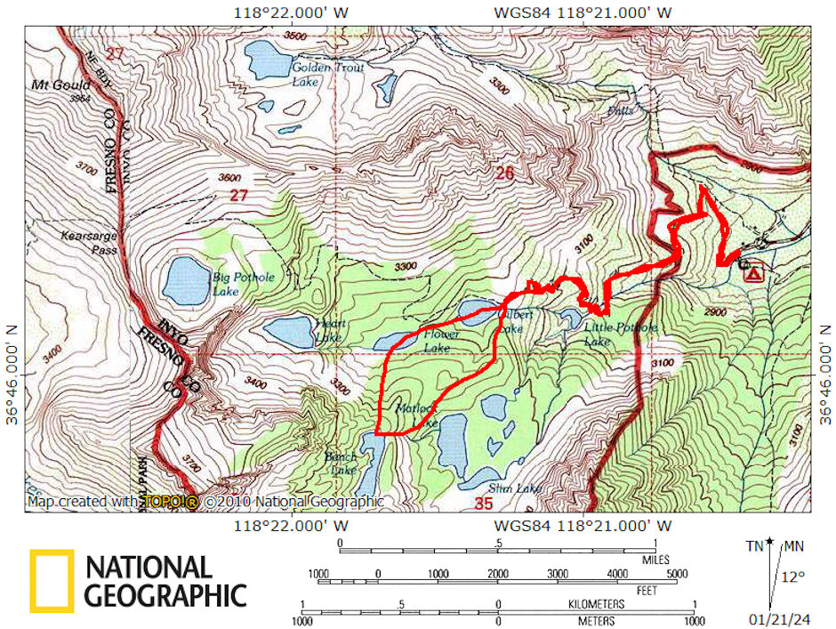 Bench Lake via Onion Valley 1981