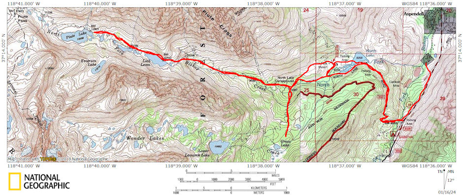 North Lake/Piute Lake Ski Tour 1982