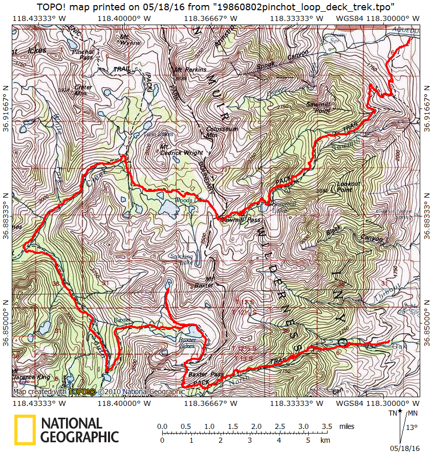 Pinchot Loop Deck Trek Route Map