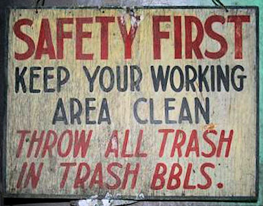 Pine Creek Mine Safety Sign