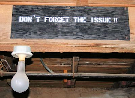 Pine Creek Mine - Don't Forget The Issue Sign