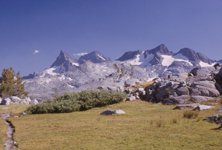 Banner Peak, Mt. Ritter, Mt. Davis - Ansel Adams Wilderness - 26 Aug 1966