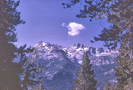 Double Peak across Fish Creek Valley - John Muir Wilderness 20 Aug 1967 Double Peak across Fish Creek Valley - John Muir Wilderness 20 Aug 1967