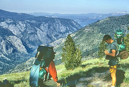 View north over Fish Creek Valley - John Muir Wilderness 20 Aug 1967