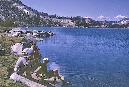 Drying out at Lake Virginia - John Muir Wilderness 21 Aug 1967 Drying out at Lake Virginia - John Muir Wilderness 21 Aug 1967