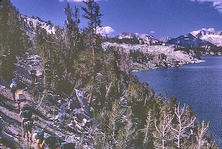 On the trail past Lake Virginia - John Muir Wilderness 21 Aug 1967 On the trail past Lake Virginia - John Muir Wilderness 21 Aug 1967