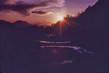 Sunset at Red and White Lake area - John Muir Wilderness 21 Aug 1967