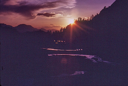 Sunset at Red and White Lake area - John Muir Wilderness 21 Aug 1967 Sunset at Red and White Lake area - John Muir Wilderness 21 Aug 1967