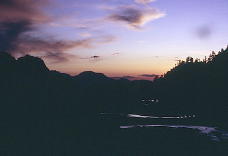 Sunset in Red and While Lake area - John Muir Wilderness 21 Aug 1967 Sunset in Red and While Lake area - John Muir Wilderness 21 Aug 1967