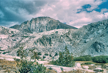 Mountain from trail up Silver Pass - John Muir Wilderness Aug 1959