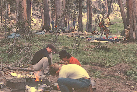 Camp off Fish Creek - John Muir Wilderness 22 Aug 1967