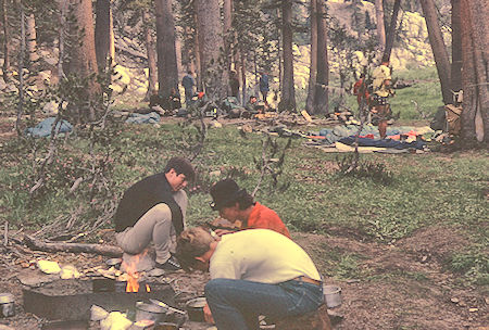 Camp off Fish Creek - John Muir Wilderness 22 Aug 1967 Camp off Fish Creek - John Muir Wilderness 22 Aug 1967