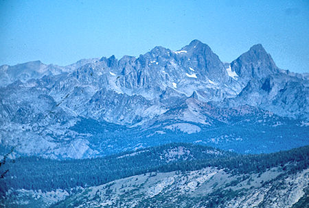 Mt. Ritter, Banner Peak from Silver Pass<br>John Muir Wilderness 31 Aug 1976 Mt. Ritter, Banner Peak from Silver Pass<br>John Muir Wilderness 31 Aug 1976