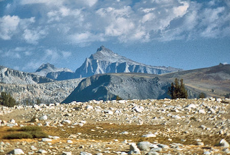 Seven Gables from Silver Pass Lake<br>John Muir Wilderness 30 Aug 1976 Seven Gables from Silver Pass Lake<br>John Muir Wilderness 30 Aug 1976