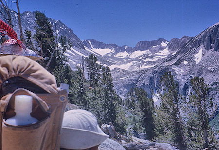 Looking into headwaters of 4th Recess - John Muir Wilderness 12 Aug 1962 Looking into headwaters of 4th Recess - John Muir Wilderness 12 Aug 1962