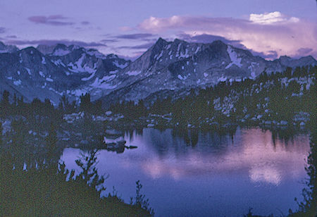 Sunset in lower Pioneer Basin - John Muir Wilderness 24 Aug 1967