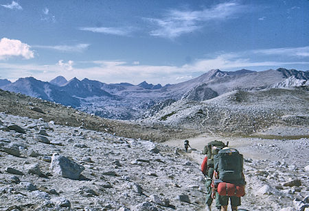 Pioneer Basin from Mono Pass trail - John Muir Wilderness 17 Aug 1968 Pioneer Basin from Mono Pass trail - John Muir Wilderness 17 Aug 1968