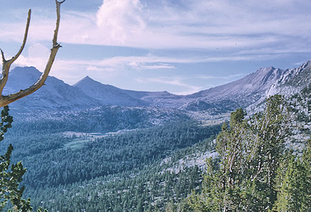 Pioneer Basin from Mono Pass trail - John Muir Wilderness 17 Aug 1968