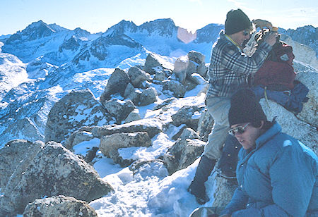 Bear Creek Sphire, Mt. Dade, Mt. Abbot from Mt. Starr - John Muir Wilderness 02 Jan 1976