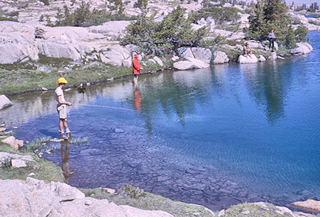 Fishing at Marie Lake - John Muir Wilderness 15 Aug 1962 Fishing at Marie Lake - John Muir Wilderness 15 Aug 1962