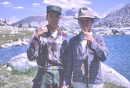 Fish caught by members of Post 961 at Marie Lake - John Muir Wilderness 15 Aug 1962 Fish caught by members of Post 961 at Marie Lake - John Muir Wilderness 15 Aug 1962