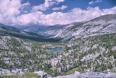 Looking back at Lou Beverly Lake - John Muir Wilderness 20 Aug 1968