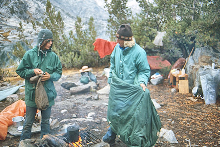 Drying out camp at Rose Lake<br>John Muir Wilderness 06 Sep 1976 Drying out camp at Rose Lake<br>John Muir Wilderness 06 Sep 1976