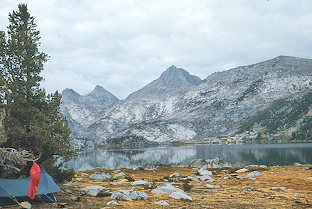Drying out camp at Rose Lake<br>John Muir Wilderness 06 Sep 1976 Drying out camp at Rose Lake<br>John Muir Wilderness 06 Sep 1976