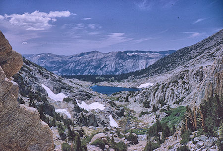 View south over Heart Lake from Selden Pass - John Muir Wilderness 15 Aug 1962 View south over Heart Lake from Selden Pass - John Muir Wilderness 15 Aug 1962