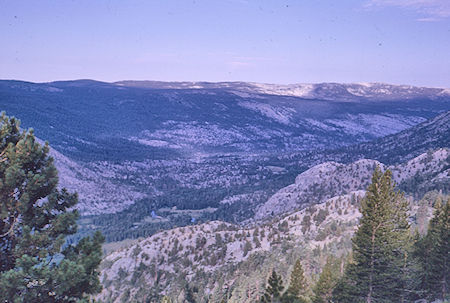 View down San Jouquin River over Blaney Meadows from trail - John Muir Wilderness 16 Aug 1962 View down San Jouquin River over Blaney Meadows from trail - John Muir Wilderness 16 Aug 1962