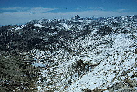 Chalfant Lakes, Mt. Humphreys from top of Mount Julius Ceasar - John Muir wilderness 12 Jun 1977