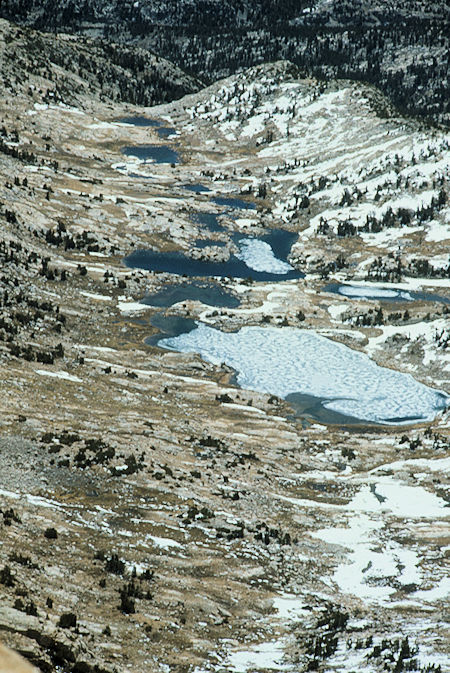 Chalfant Lakes from top of Mount Julius Ceasar - John Muir Wilderness 12 Jun 1977