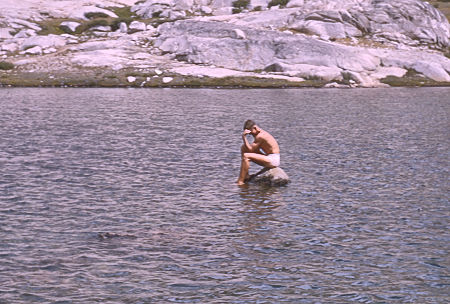 'The Thinker' (Steve Henderson) Evolution Lake<br>Kings Canyon National Park 24 Aug 1964