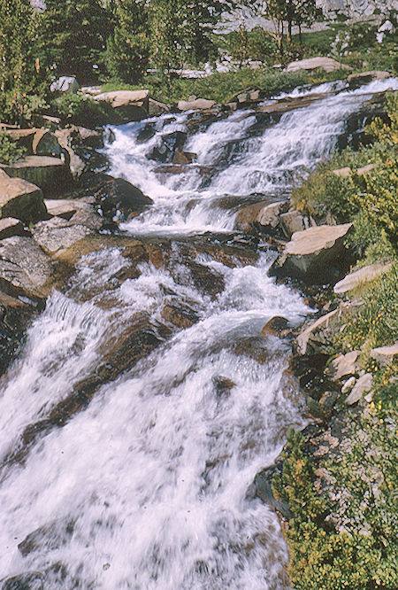 LeConte Canyon cascades<br>Kings Canyon National Park 27 Aug 1964
