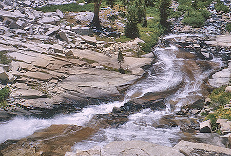 LeConte Canyon cascades<br>Kings Canyon National Park 27 Aug 1964