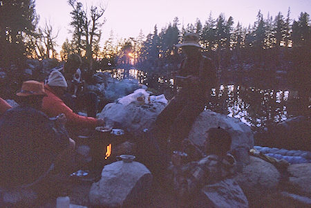 Fixing supper at Horseshoe Lakes camp - Kings Canyon National Park 28 Aug 1969