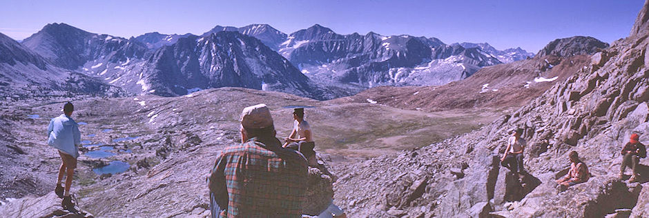 Southwest from Pinchot Pass - Kings Canyon National Park 22 Aug 1963 Southwest from Pinchot Pass - Kings Canyon National Park 22 Aug 1963