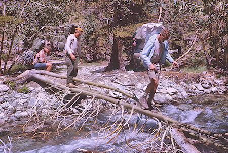 Crossing Woods Creek - Kings Canyon National Park 22 Aug 1963 Crossing Woods Creek - Kings Canyon National Park 22 Aug 1963