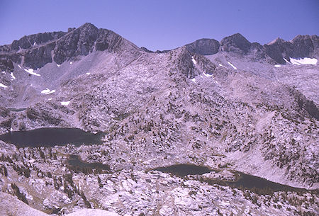 Upper Sixty Lakes Basin from Fin Dome<br>Kings Canyon National Park 31 Aug 1970 Upper Sixty Lakes Basin from Fin Dome<br>Kings Canyon National Park 31 Aug 1970