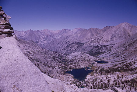 Lower Rae Lakes Basin from Fin Dome<br>Kings Canyon National Park 31 Aug 1970 Lower Rae Lakes Basin from Fin Dome<br>Kings Canyon National Park 31 Aug 1970