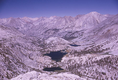 Lower Rae Lakes Basin from Fin Dome<br>Kings Canyon National Park 31 Aug 1970 Lower Rae Lakes Basin from Fin Dome<br>Kings Canyon National Park 31 Aug 1970