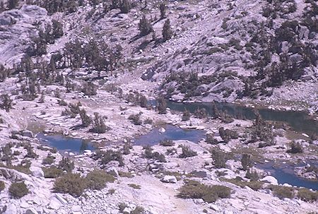 Sixty Lakes Basin camp from Mount Cotter<br>Kings Canyon National Park 01 Sep 1970 Sixty Lakes Basin camp from Mount Cotter<br>Kings Canyon National Park 01 Sep 1970