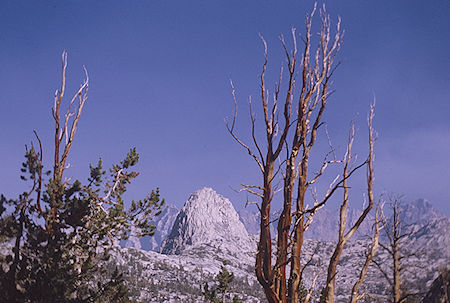 Fin Dome and forest fire smoke from Sixty Lakes Basin - Kings Canyon National Park 02 Sep 1970