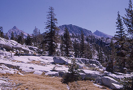 Mount Clarence King and Mount Cotter from Gardiner Basin<br>Kings Canyon National Park 04 Sep 1970 Mount Clarence King and Mount Cotter from Gardiner Basin<br>Kings Canyon National Park 04 Sep 1970