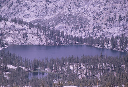 Lake we camped at  from Gardiner Pass - Kings Canyon National Park 05 Sep 1970